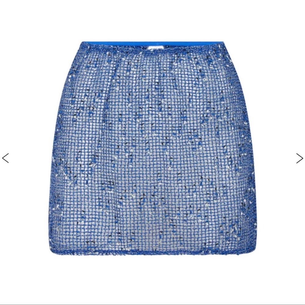 With Jean Blue Mini Skirt NWT